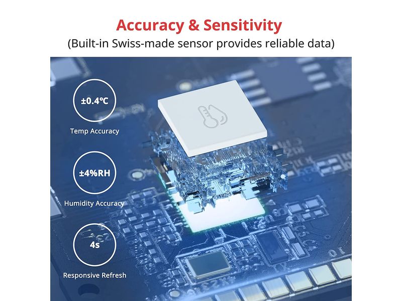 SwitchBot Smartes Innen-Thermometer, Weiss