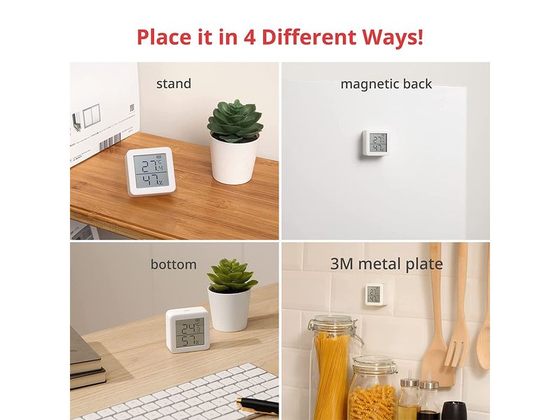 SwitchBot Smartes Innen-Thermometer, Weiss