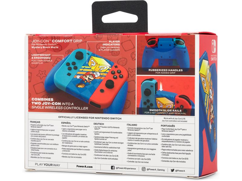 Power A Joy-Con Comfort Grip Mystery Block Mario