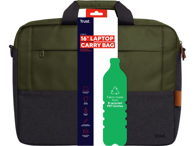 Trust Notebooktasche Lisboa Grün, 16 "