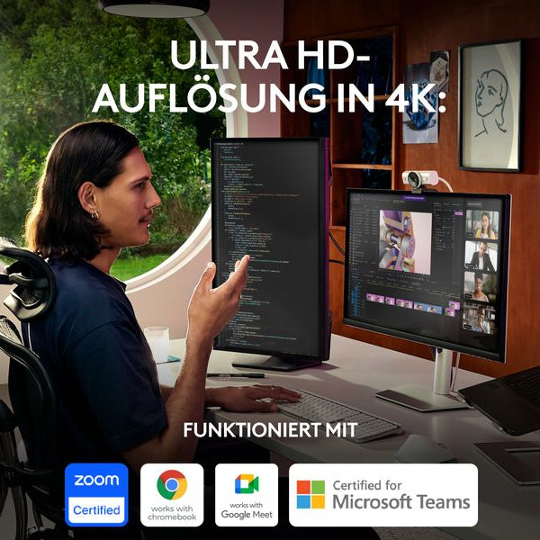 Logitech Webcam MX Brio 4K Pale Grey