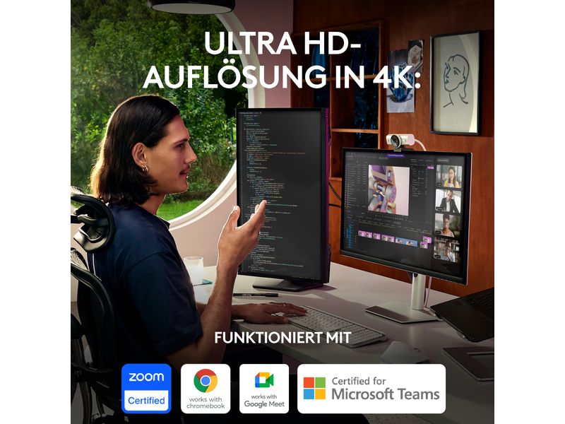 Logitech Webcam MX Brio 4K Pale Grey