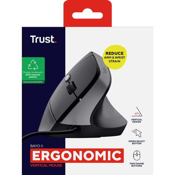 Trust Ergonomische Maus Bayo II Wired