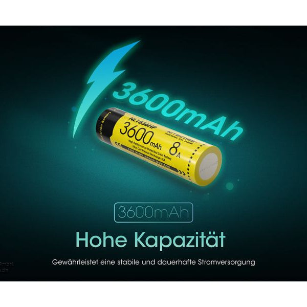 Nitecore Akku Li-Ion Akku Typ 18650 NL1836 HP