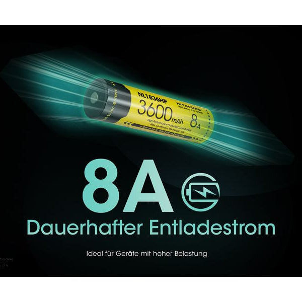 Nitecore Akku Li-Ion Akku Typ 18650 NL1836 HP