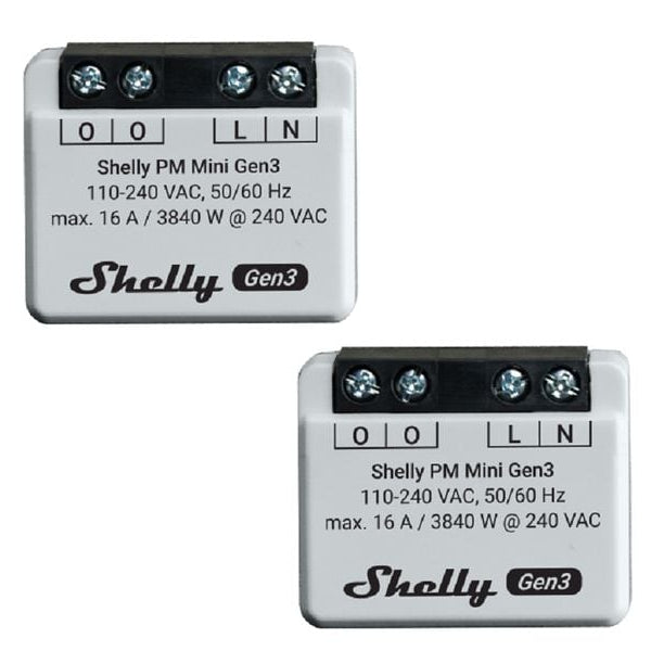 Shelly WLAN-Leistungsmesser PM Gen3, 2 Stück