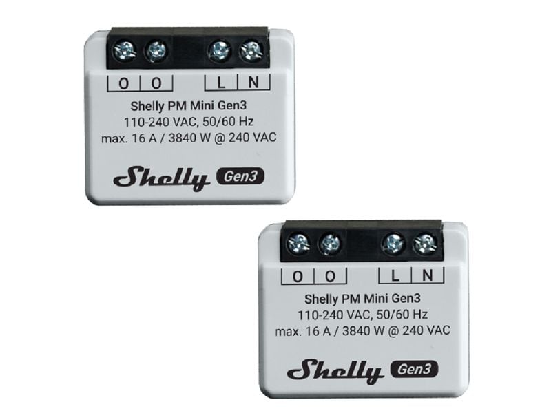 Shelly WLAN-Leistungsmesser PM Gen3, 2 Stück