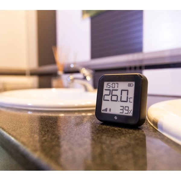 Shelly WLAN-Luftfeuchte- und Temperatursensor H&T Gen3, Schwarz