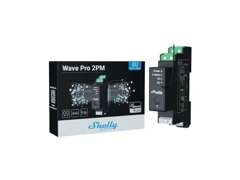 Shelly WLAN-Schaltaktor Qubino Wave PRO 2PM, Z-Wave