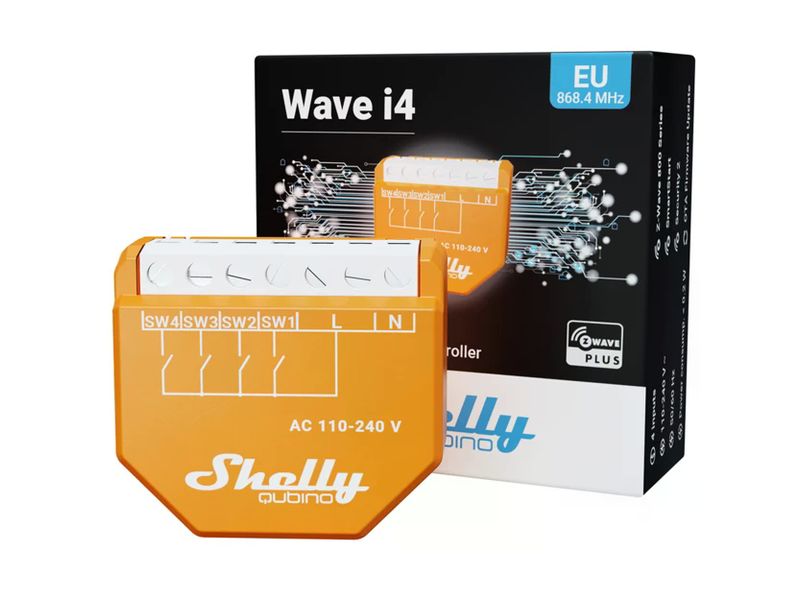 Shelly Funk-Tasterschnittstelle Qubino Wave i4 4-fach