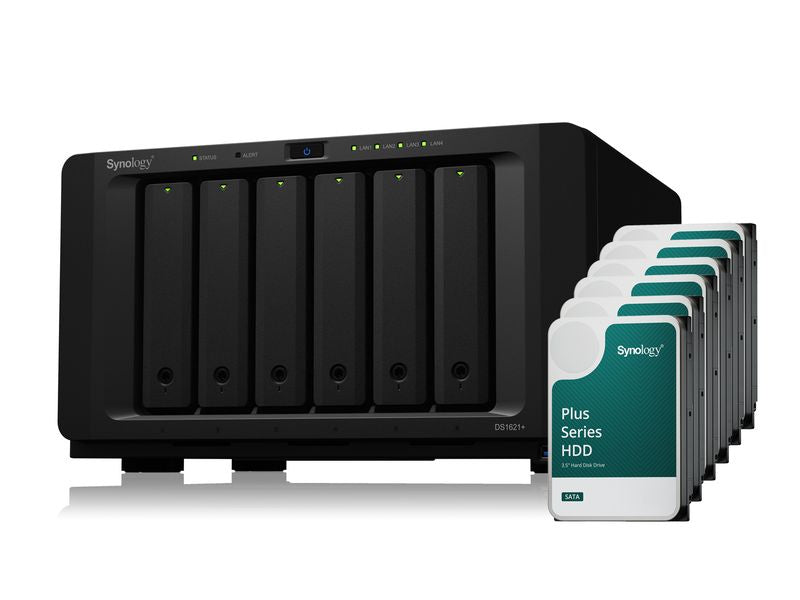 Synology NAS DiskStation DS1621+ 6-bay Synology Plus HDD 96 TB