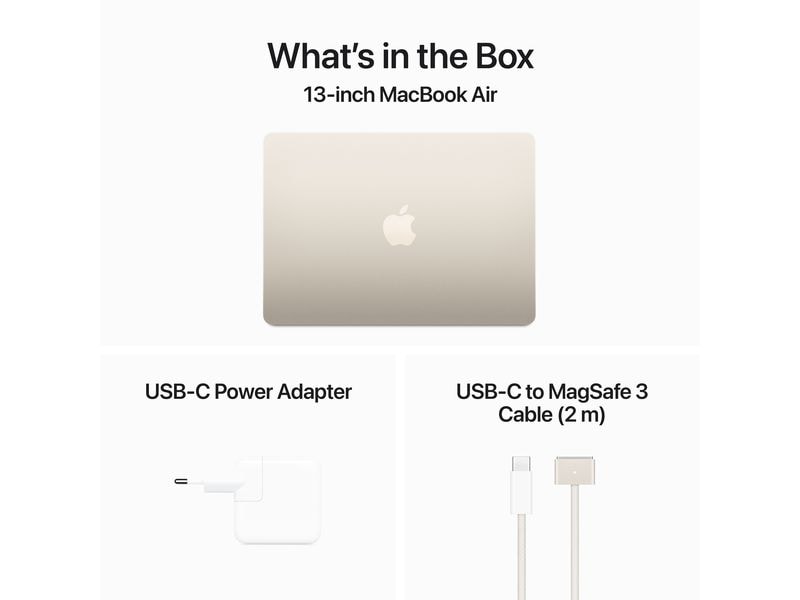 Apple MacBook Air 13" 2024 M3 10C GPU / 2 TB / 24 GB Polarstern