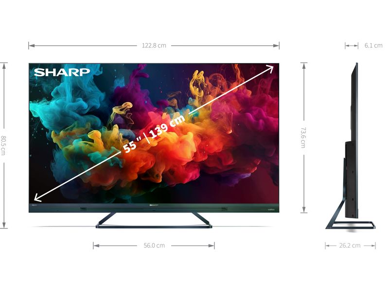 Sharp TV 55FQ5EG 55", 3840 x 2160 (Ultra HD 4K), LED-LCD