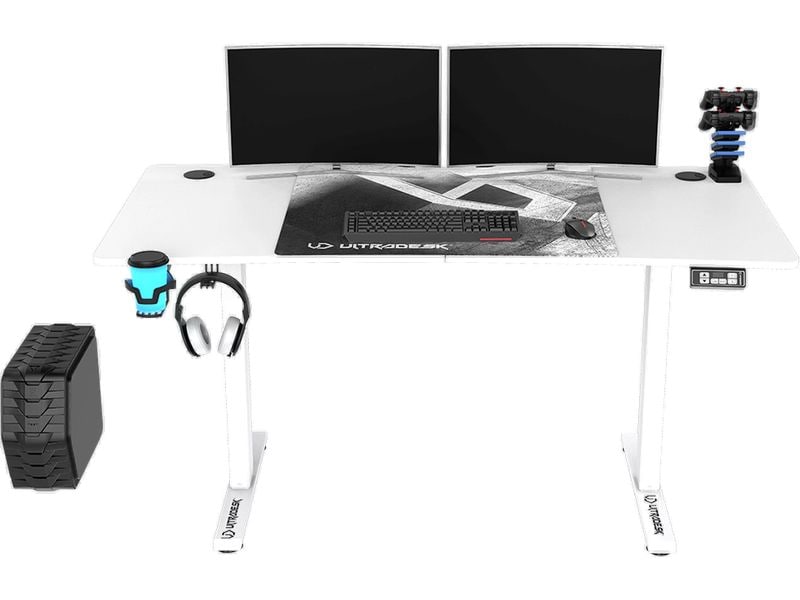 Ultradesk Gaming Tisch Level V2 Weiss