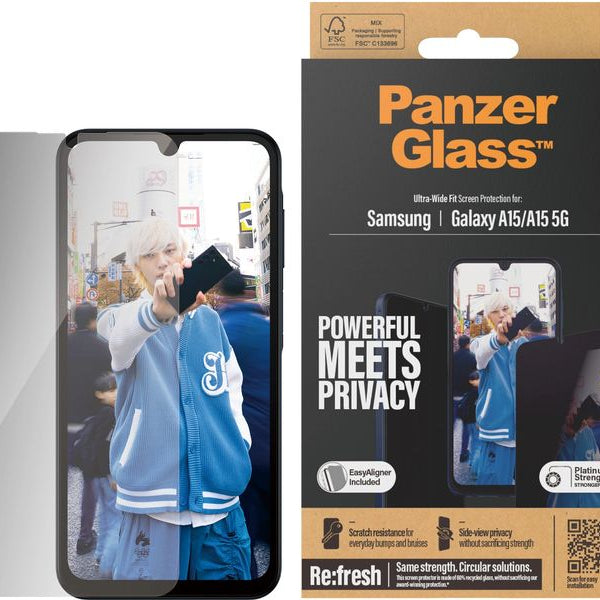 Panzerglass Displayschutz Ultra Wide Fit Privacy Galaxy A15 / A15 5G