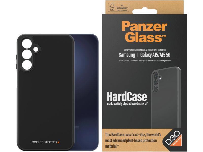 Panzerglass Back Cover HardCase D3O Galaxy A15/Galaxy A15 5G Black
