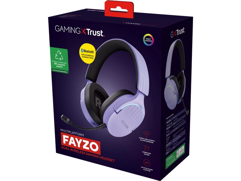 Trust Headset GXT 491P FAYZO Schwarz/Violett