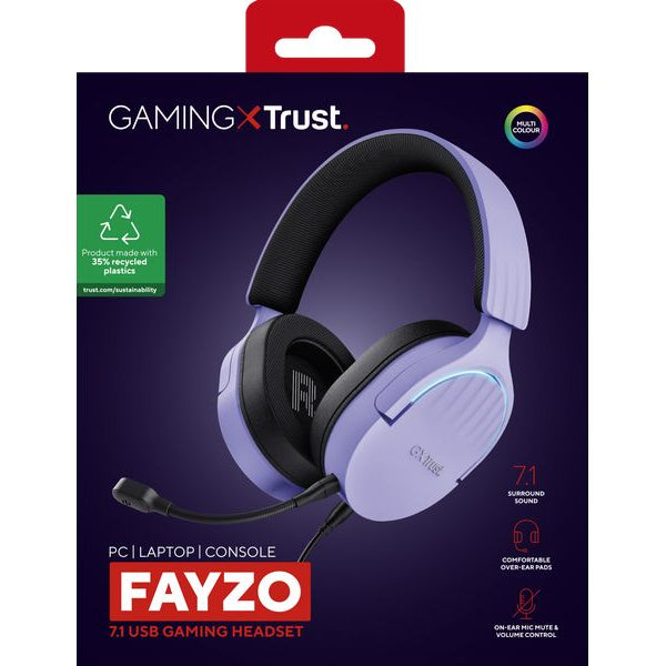 Trust Headset GXT 490 FAYZO Schwarz/Violett