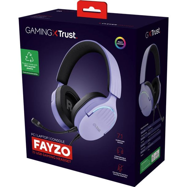 Trust Headset GXT 490 FAYZO Schwarz/Violett