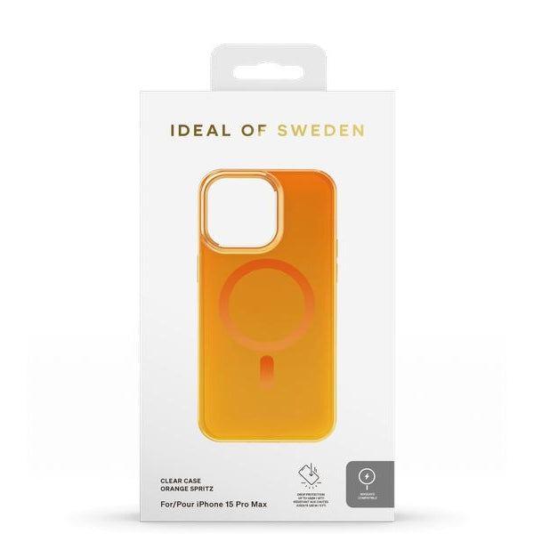 Ideal of Sweden Back Cover Clear Case iPhone 15 Pro Max Orange Spritz