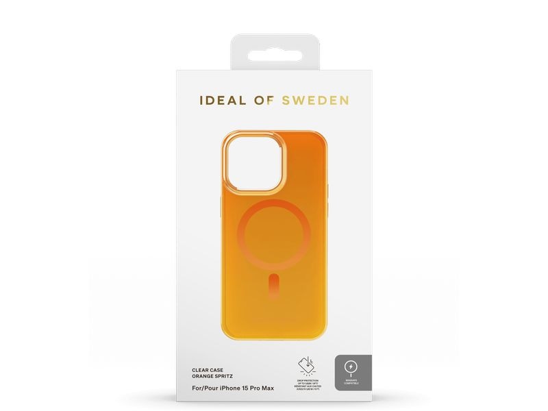 Ideal of Sweden Back Cover Clear Case iPhone 15 Pro Max Orange Spritz