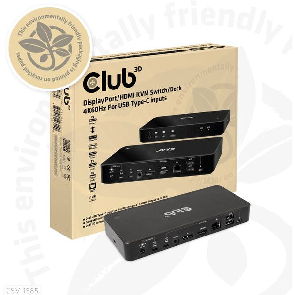 Club 3D Dockingstation CSV-1585 DisplayPort/HDMI KVM