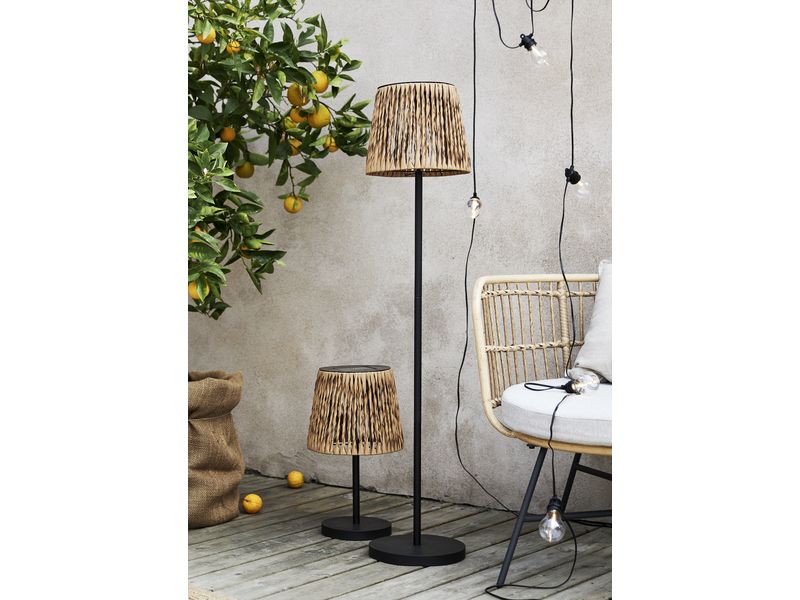 Star Trading Tischleuchte Solar Cesta, 48 cm, Braun/Schwarz