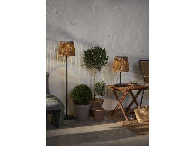 Star Trading Tischleuchte Solar Cesta, 48 cm, Braun/Schwarz