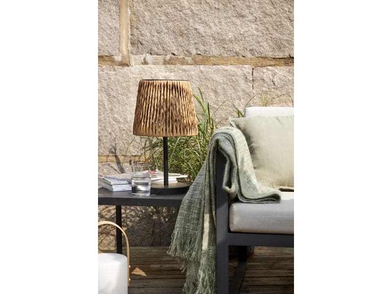 Star Trading Tischleuchte Solar Cesta, 48 cm, Braun/Schwarz