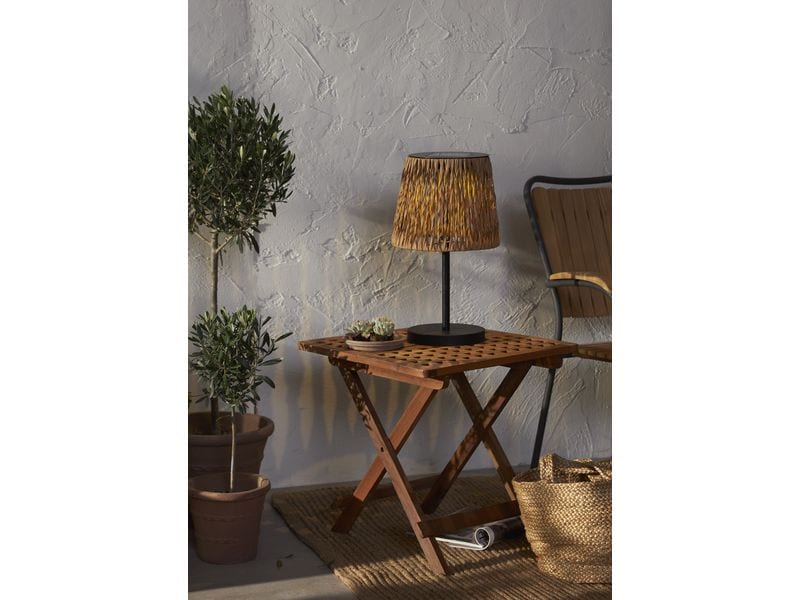 Star Trading Tischleuchte Solar Cesta, 48 cm, Braun/Schwarz