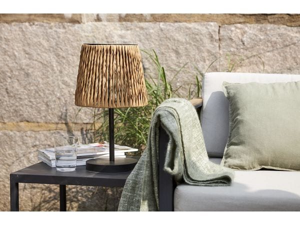 Star Trading Tischleuchte Solar Cesta, 48 cm, Braun/Schwarz