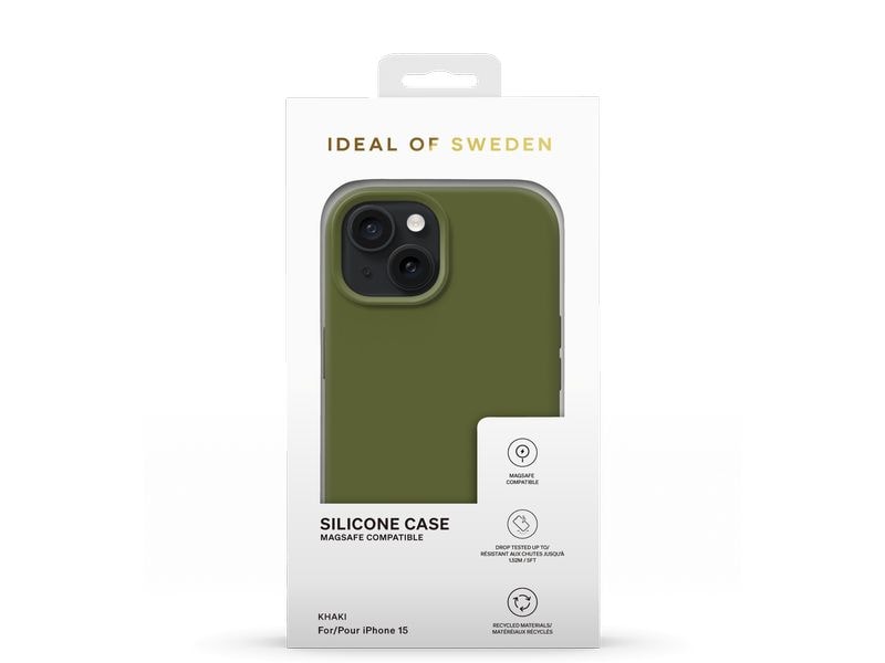Ideal of Sweden Silicone iPhone 15 Khaki