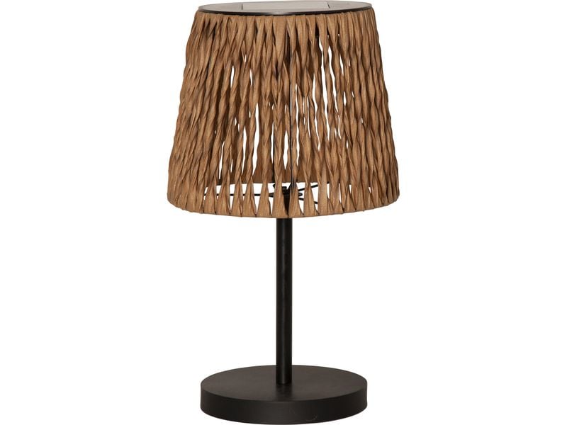 Star Trading Tischleuchte Solar Cesta, 48 cm, Braun/Schwarz