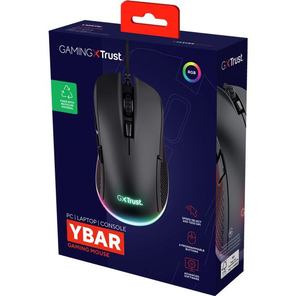 Trust Gaming-Maus GXT922 Ybar Schwarz