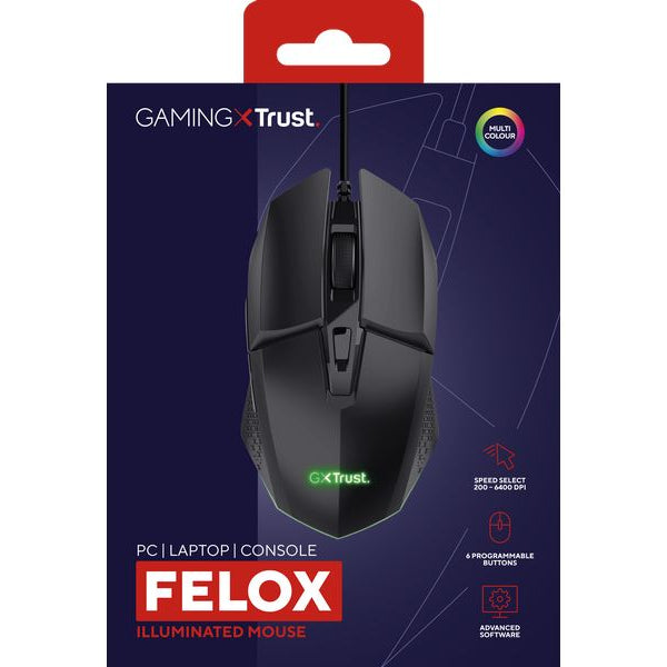 Trust Gaming-Maus GXT109 Felox Schwarz