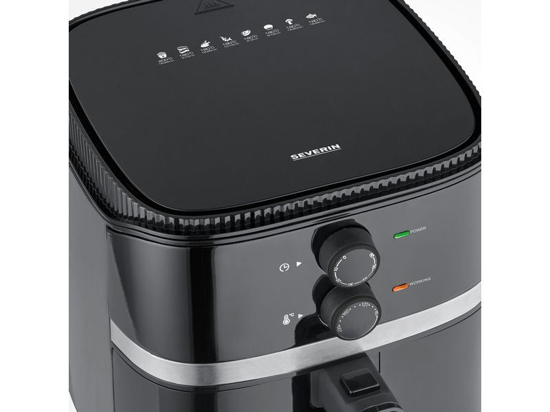 Severin Heissluft-Fritteuse FR 2452 5 l, Schwarz