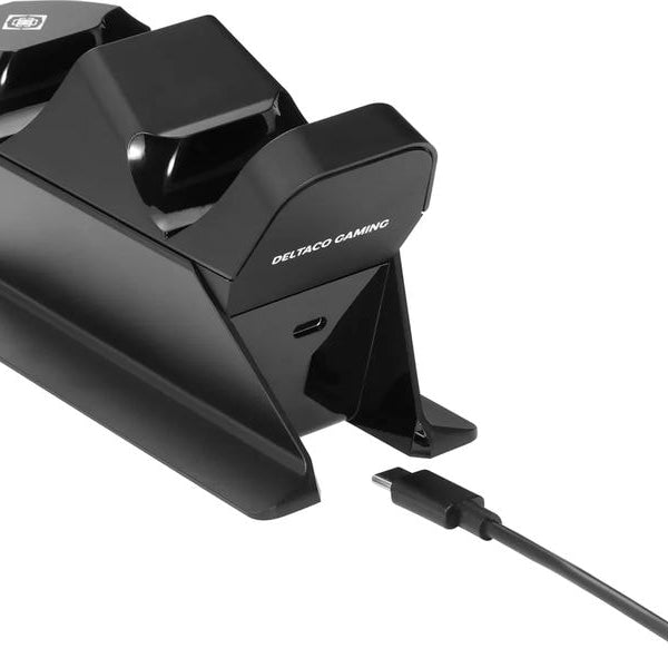 DELTACO Ladestation Dual Charger PS5 Schwarz