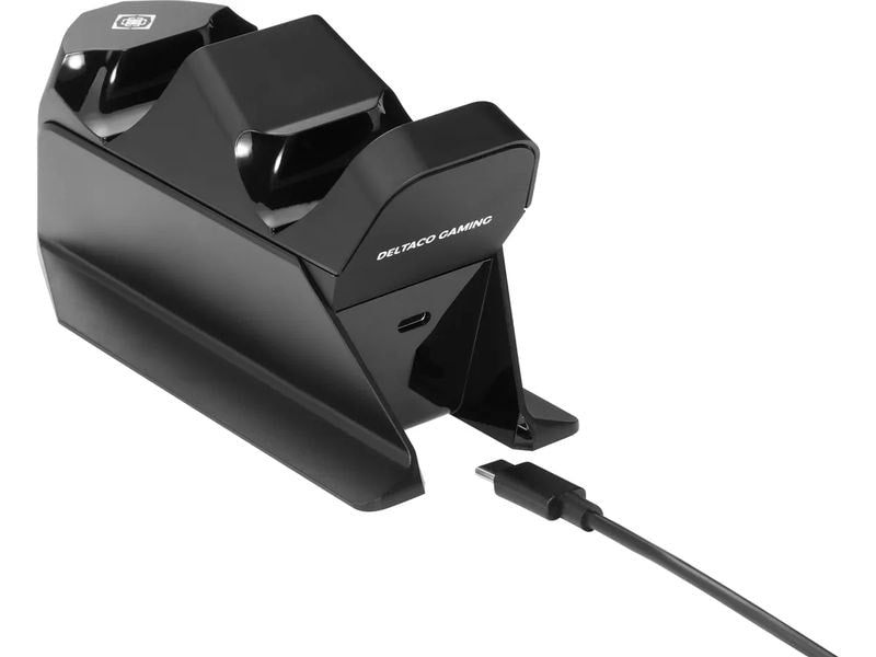DELTACO Ladestation Dual Charger PS5 Schwarz