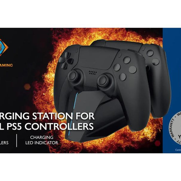 DELTACO Ladestation Dual Charger PS5 Schwarz