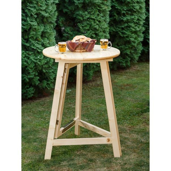 Innovesta Stehtisch Ø 80 x 113 cm Hellbraun