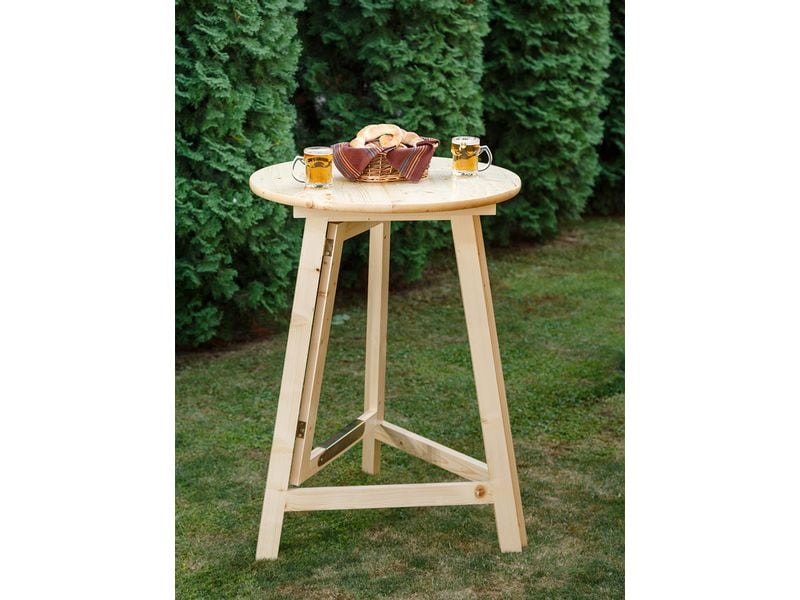 Innovesta Stehtisch Ø 80 x 113 cm Hellbraun