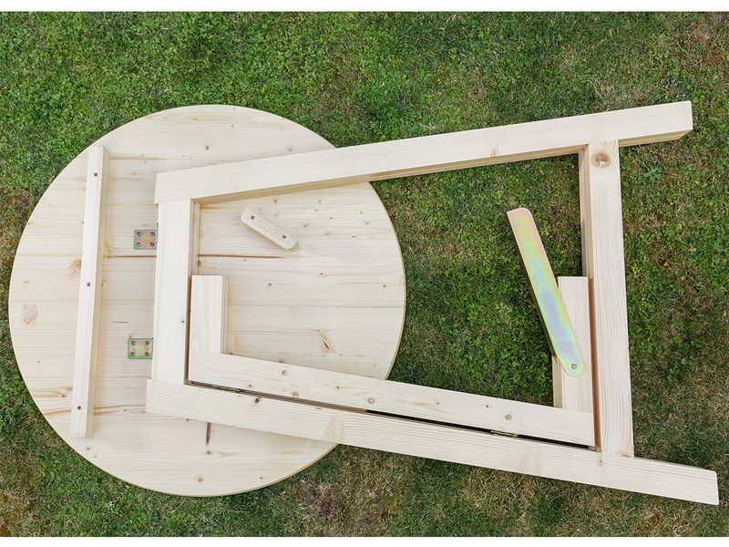 Innovesta Stehtisch Ø 80 x 113 cm Hellbraun