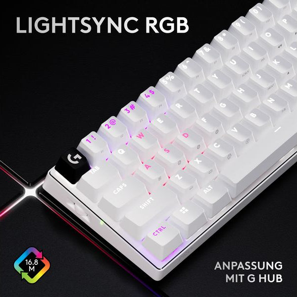 Logitech Gaming-Tastatur Pro X 60 Lightspeed White