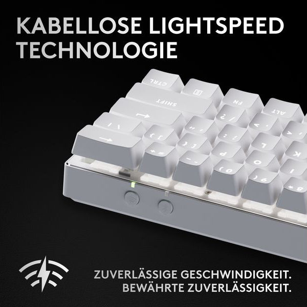 Logitech Gaming-Tastatur Pro X 60 Lightspeed White