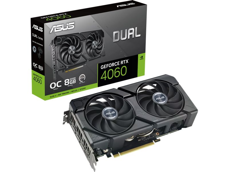 ASUS Grafikkarte Dual GeForce RTX 4060 EVO OC Edition 8 GB