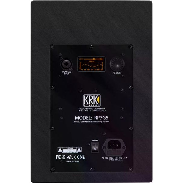 KRK Studiomonitor Rokit RP7 G5 Schwarz