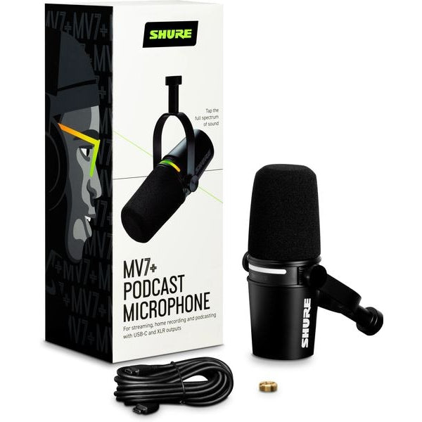 Shure Mikrofon MV7+ Schwarz
