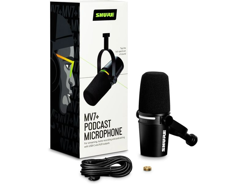 Shure Mikrofon MV7+ Schwarz