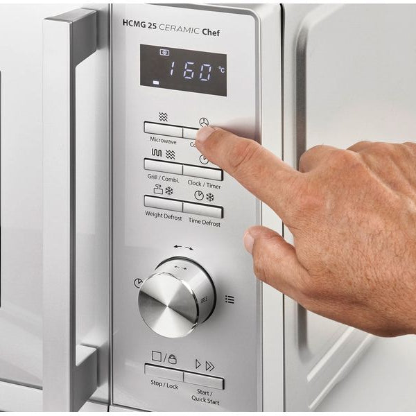 Caso Mikrowelle mit Grill HCMG 25 Ceramic Chef Silber