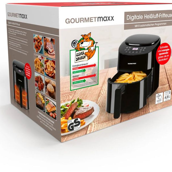 GOURMETmaxx Heissluft-Fritteuse Digital Schwarz